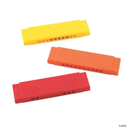 Colourful Harmonicas - 12Pk