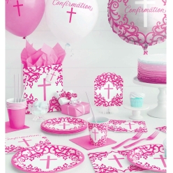 *Pink Cross Confirmation SUPERSAVER Party Pack for 16