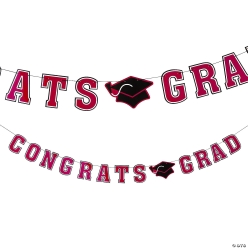 Congrats Grad Red Banner 7 Foot
