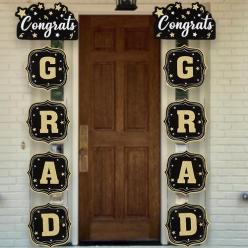 Congrats Grad Class of 2025 Glittering 6.10 Foot Signs - 2 PK