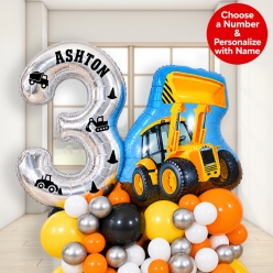 *Construction 7 FT Airfill Personalized Balloon Column Kit