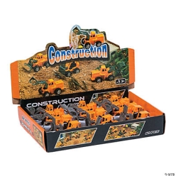 Construction Pull Back Racing Vehicles - 12 PK