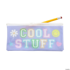 Pastel Varsity Letters Pencil Cases-12Pk