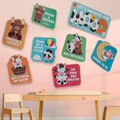 20% OFF: Cow Classroom Large Calm Corner Cutouts - 8Pk