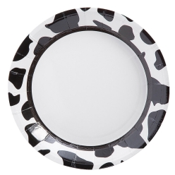 Cow Print Dessert Plates - 8Pk