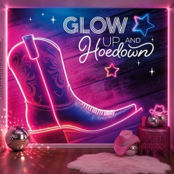 Neon Disco Cowgirl FABRIC 6 FT Backdrop