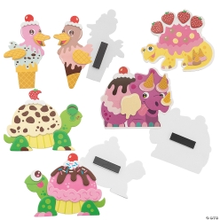Ice Cream Animal Magnet Craft Kit Assortment-36Pk