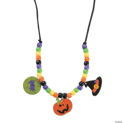 BULK Halloween Friends Necklace Craft Kit-50Pk