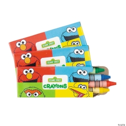 Sesame Street Character 4pk Crayons - 3 Boxes