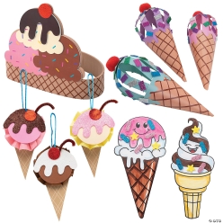 We All Scream for Ice Cream Craft Kit Assortment-48Pk