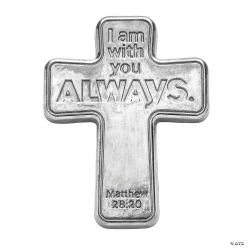 Religious Metal Comfort Pocket Crosses-12Pk
