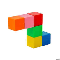 STEM Bright Colours Magnetic Cubes Building Block Set-48Pk
