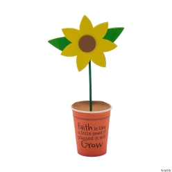 Religious Faith Will Grow Paper Cup Craft Kit-6Pk