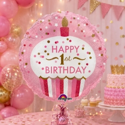 Cupcake 1st Birthday Pink 18