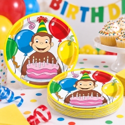 Curious George Dinner Plates - 8 Pk