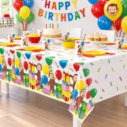 Curious George Plastic Table Cover 54