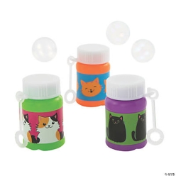 Cute Cat Bubble Bottles - 24Pk