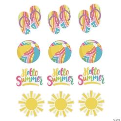 Hello Summer Party Cardstock Decoration Set-12Pk