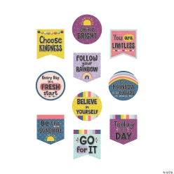 Oh Happy Day Positive Sayings Cutouts - 30Pk