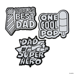 Color Your Own Father's Day Fuzzy Magnets - 12 Pk