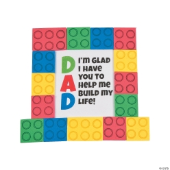 Dad Lego Tabletop Decoration Craft Kit-12Pk