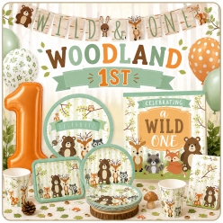 *Woodland 1st Birthday Party Supplies