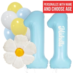 Daisy PERSONALIZED Name & 2 Digit Age Balloon Bouquet