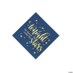 BULK Navy & Gold Foil Stamped Dance Under the Stars Beverage Nap