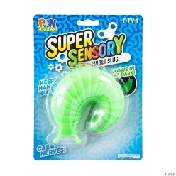 Super Sensory Fidget Glow-in-the-Dark Fidget Slugs-6Pk