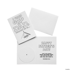 Religious Colour Your Own Father's Day Cards with Spinner Wheel-