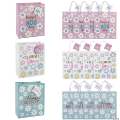 Pastel Happy You Day Gift Bags with TAgs-12Pk