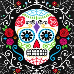 **Day of the Dead Dinner Napkins - 16 PK