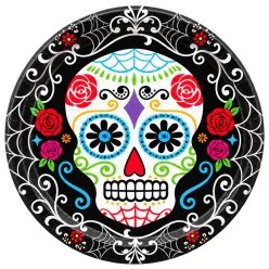 **Day of the Dead Dinner Plates - 8 PK