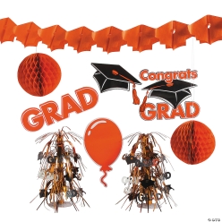 Orange Graduation Party Decorating Kit