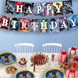 Demon Slayer 8 Foot Happy Bday Banner