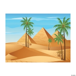 Egyptian VBS Desert & Pyramids Backdrop Banner