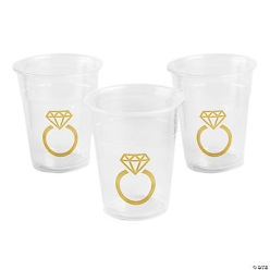 Diamond Ring Plastic Cups - 50Pk