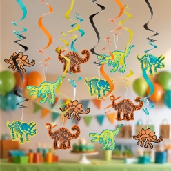 Dinosaur Dig Hanging Swirls - 12 Pack