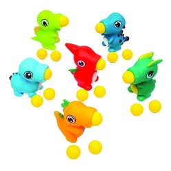 Bright Colour Dinosaur Squeeze Ball Popper Toys-6Pk