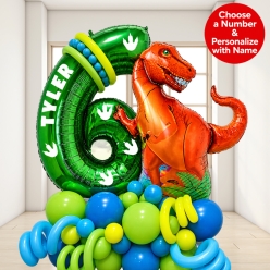 *Dinosaur 6 FT Airfill Personalized Balloon Kit