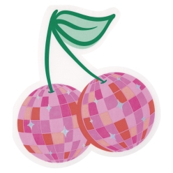 Disco Cherry Shaped Lunch Napkins 16pk