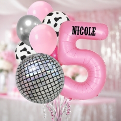 Nashville PERSONALIZED Name & Single Digit Age Balloon Bouquet