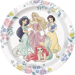 Disney Princess Floral Dessert Plates - 8 PK