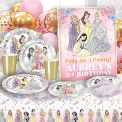 *Disney Princess Floral PERSONALIZED Party Pack for 8