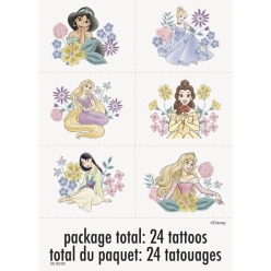 Disney Princess Floral Tattoos - 24 CT