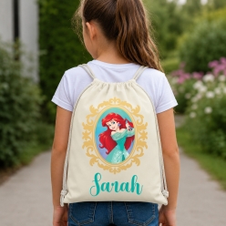 Princess Ariel Personalized Drawstring Backpack
