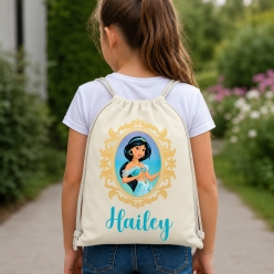 Princess Jasmine Personalized Drawstring Backpack
