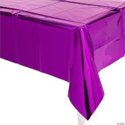 Metallic Hot Pink Rectangle Foil Tablecloth