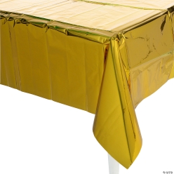 Metallic Gold Rectangle Foil Tablecloth