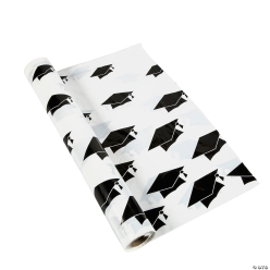 Graduate Mortarboard 100 ft. Plastic Tablecloth Roll